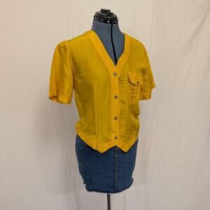 Button-up 100% silk blouse size S